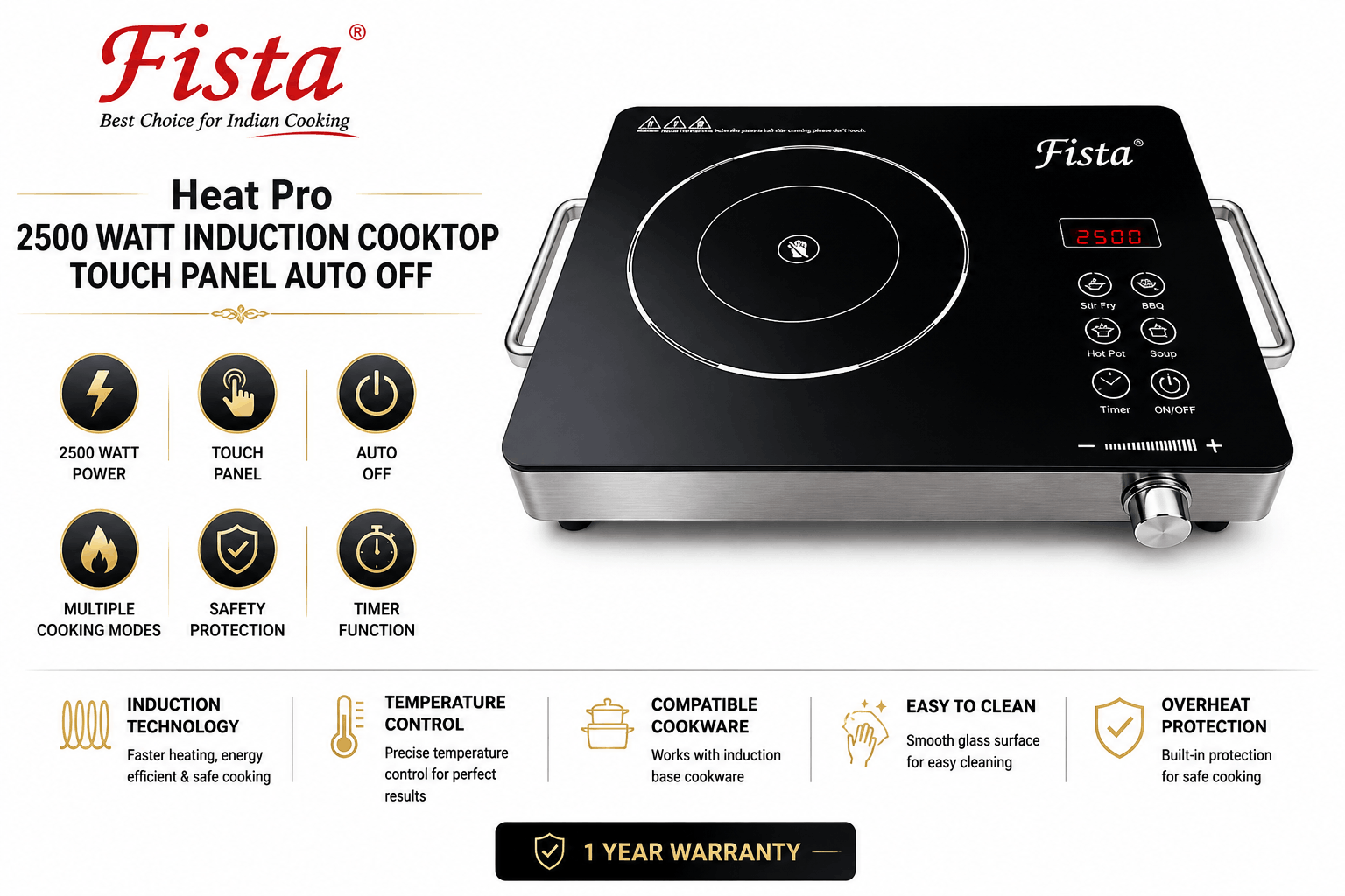 Fista RapidHeat 2000W Induction